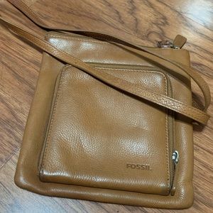 Fossil leather crossbody